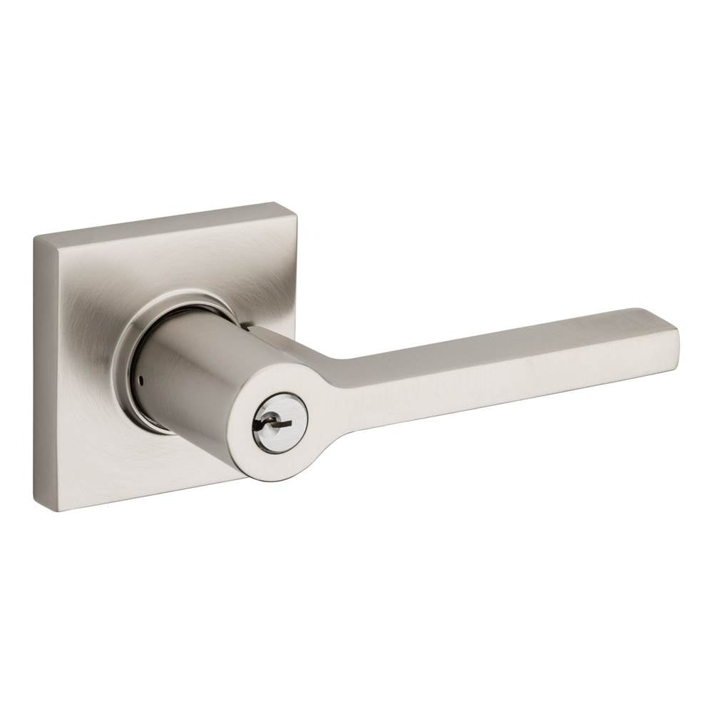 Baldwin - 5285 SQ LVR W/SQ RSE RH - Satin Nickel,Lifetime Finish