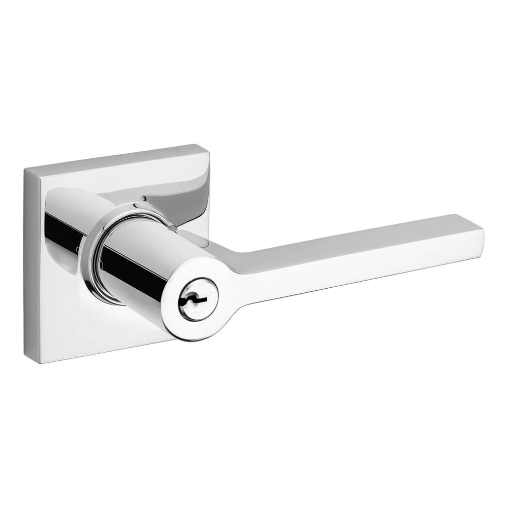 Baldwin - 5285 SQ LVR W/SQ RSE RH - Polished Chrome