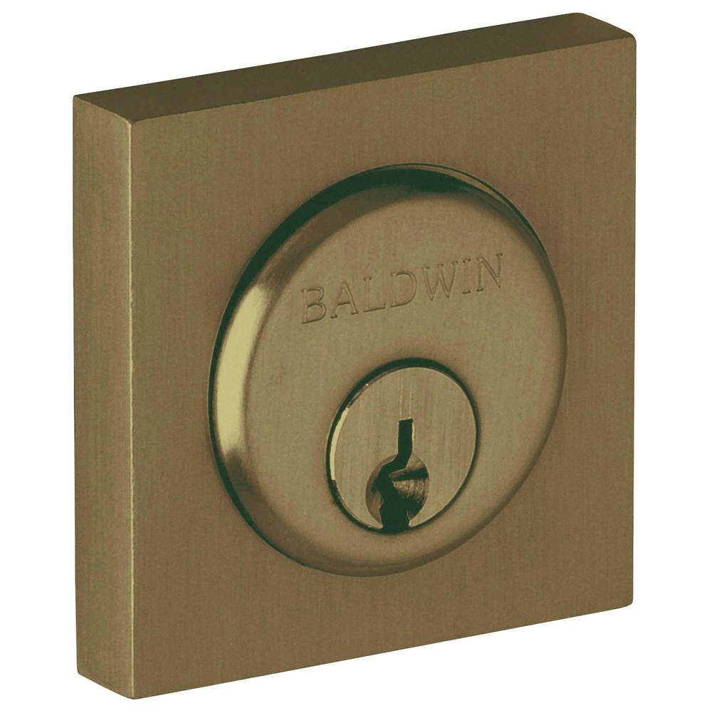 Baldwin - 6743 SQUARE CYL COLLAR - Satin Brass and Black