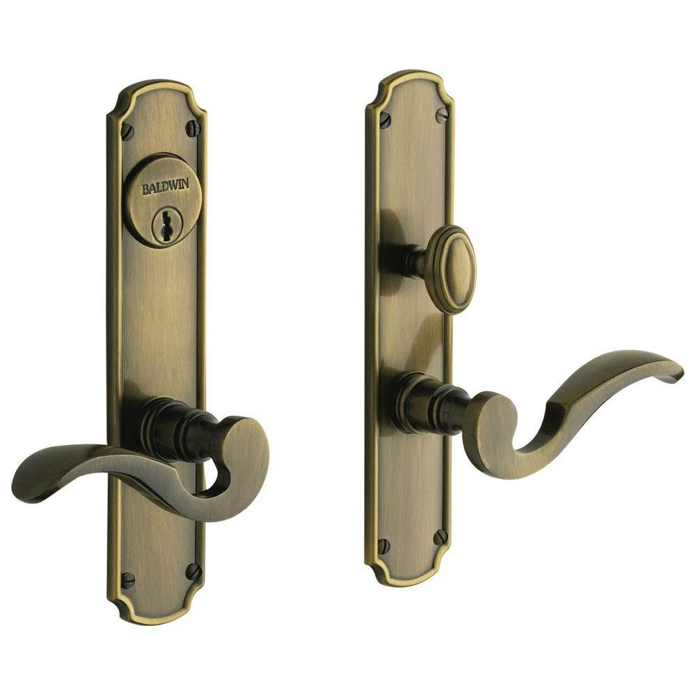 Baldwin - 6942 BISMARK ENT TRM 05 - Satin Brass and Black