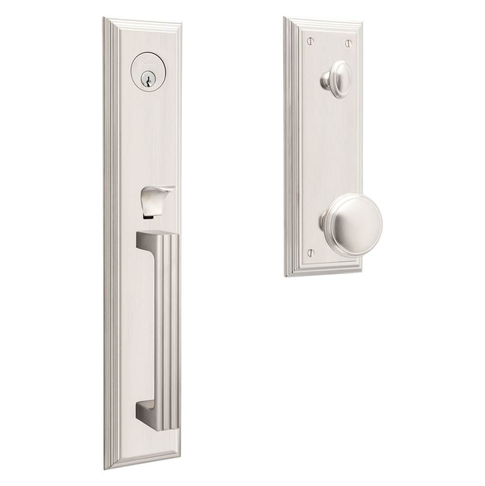 Baldwin - Tremont Full Escutcheon - Emergency Egress - Single Cylinder w. 5069 Knob - Satin Nickel,Lifetime Finish
