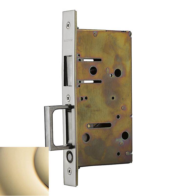 Baldwin - 8603 POCKET DR STRIKE - Lifetime Polished Brass