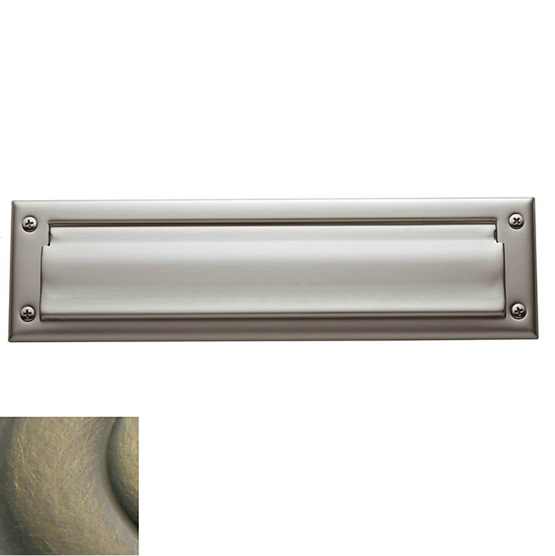 Baldwin - 0012 LETTER BOX PLT 050 - Satin Brass and Black