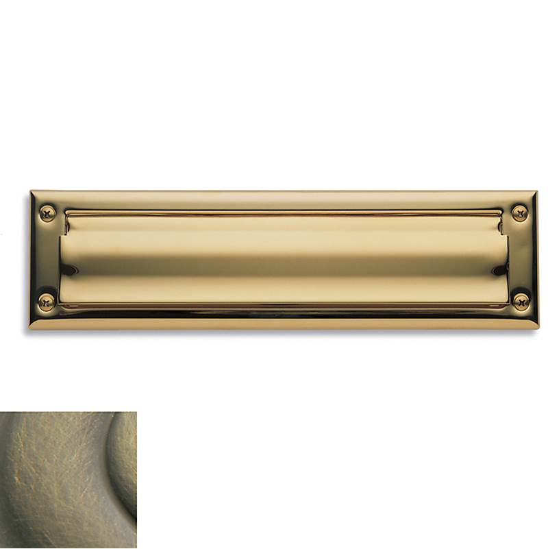 Baldwin - 0014 LETTER BOX PLT 050 - Satin Brass and Black