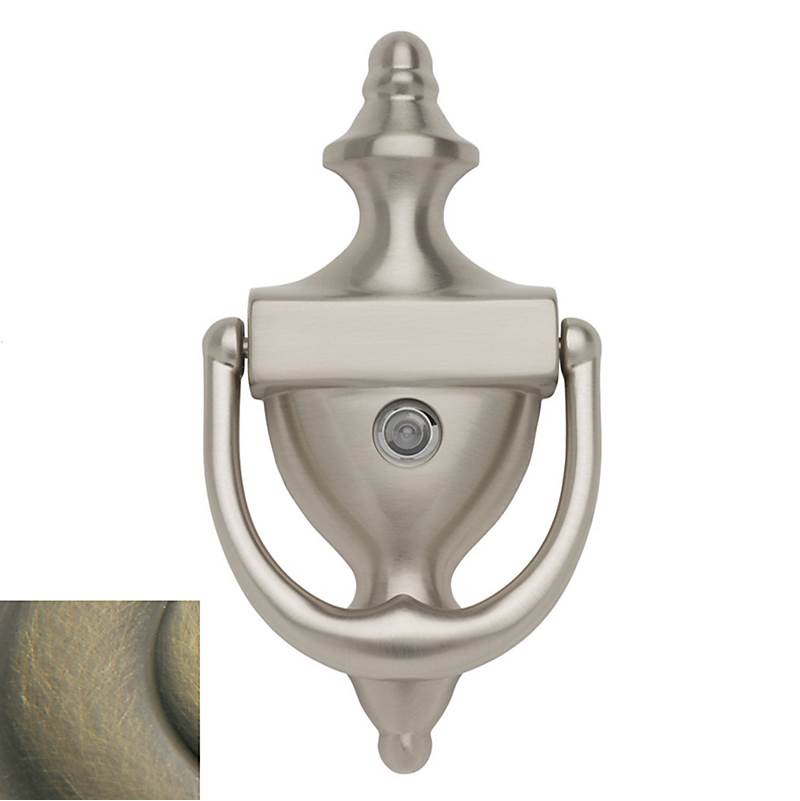 Baldwin - 0103 KNOCKER W/SCOPE 050 - Satin Brass and Black