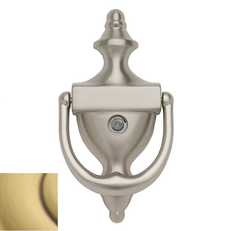 Baldwin - 0103 KNOCKER W/SCOPE 060 - Satin Brass and Brown