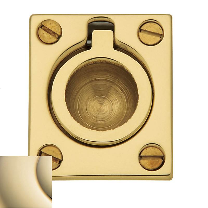 Baldwin - 0392 FLUSH RING PULL 003 - Lifetime Polished Brass