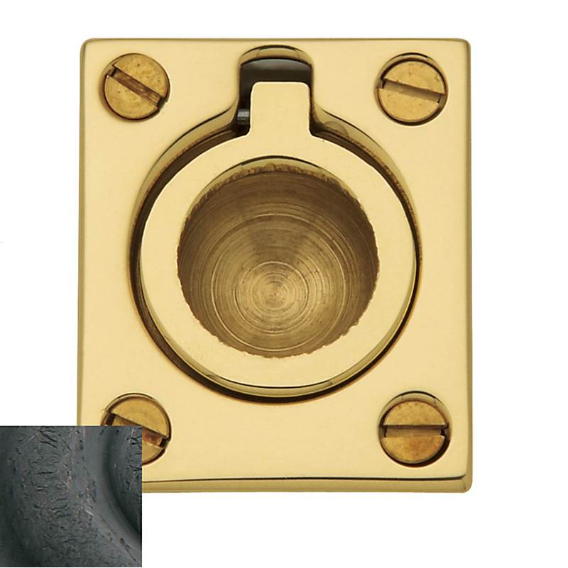Baldwin - 0392 FLUSH RING PULL 402 - Distressed Oil-Rubbed Bronze