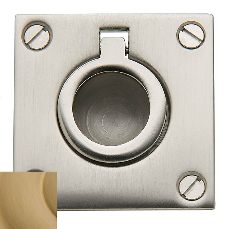 Baldwin - 0393 FLUSH RING PULL 033 - Vintage Brass