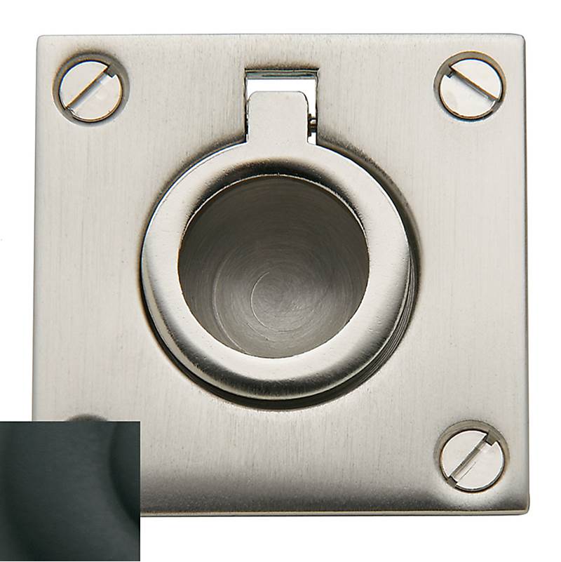 Baldwin - 0393 FLUSH RING PULL 190 - Satin Black