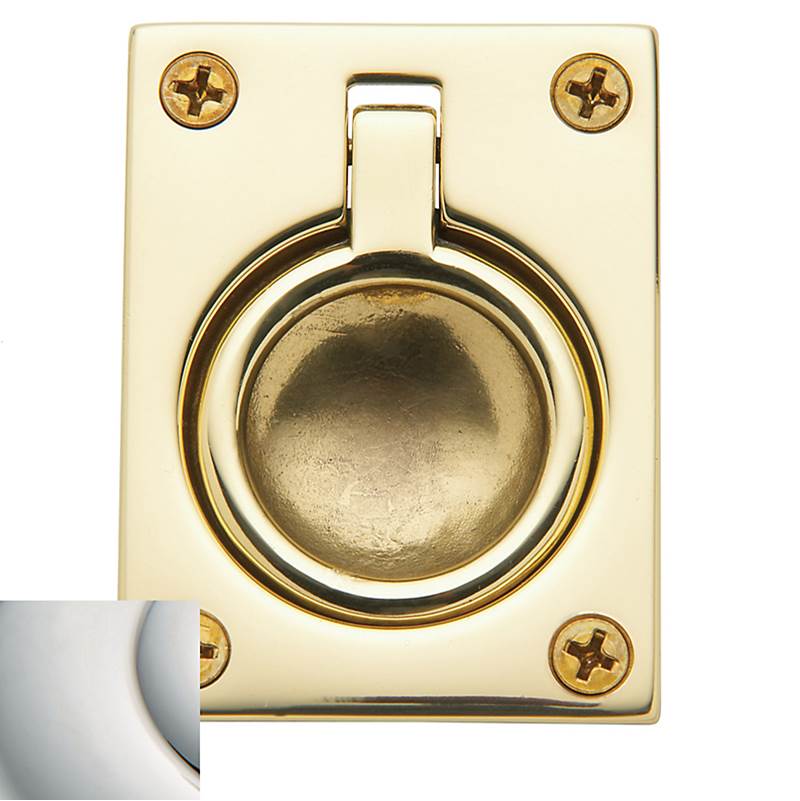 Baldwin - 0394 FLUSH RING PULL 055 - Lifetime Polished Nickel