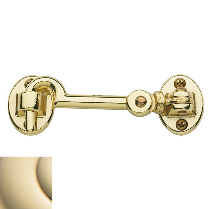 Baldwin - 0951 CABIN DR HOOK 3.5 - Lifetime Polished Brass