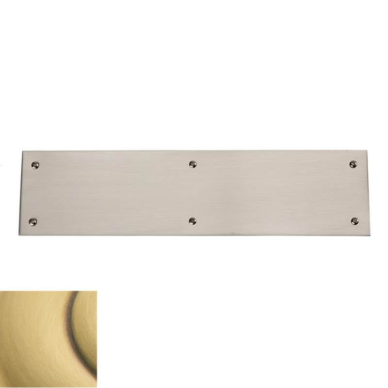 Baldwin - 2121 PUSH PLATE 3X12 060 - Satin Brass and Brown