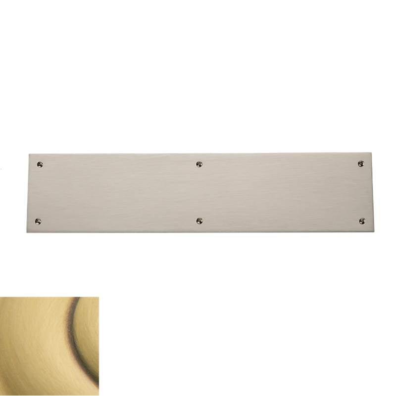 Baldwin - 2123 PUSH PLT 3.5X15 060 - Satin Brass and Brown