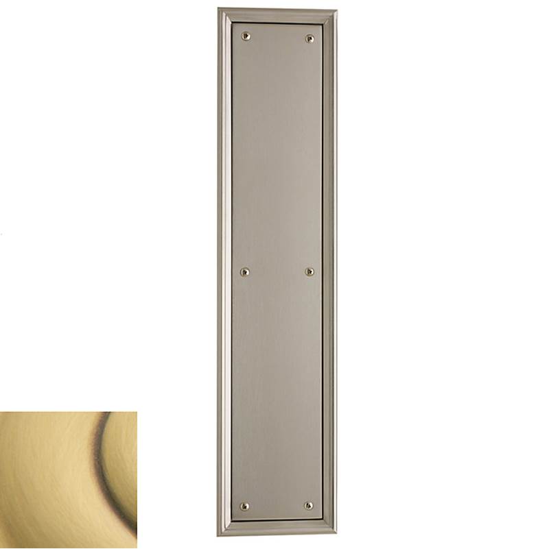Baldwin - 2280 PUSH PLATE 060 - Satin Brass and Brown