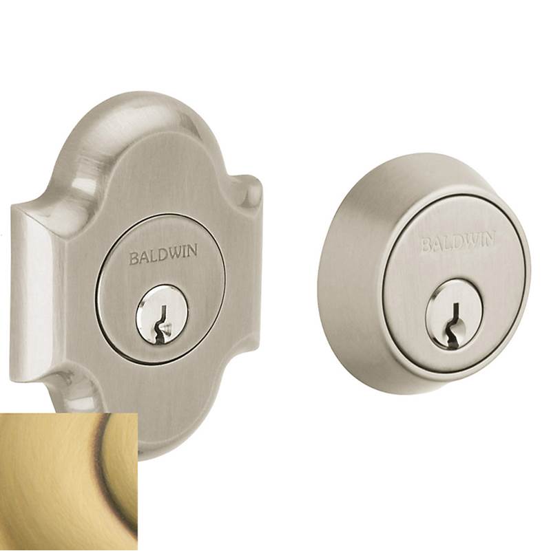 Baldwin - BOULDER ADJ DEADBOLT - Satin Brass and Brown