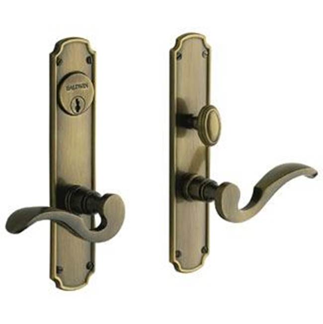 Baldwin - 6942 BISMARK ENT TRM 050 - Satin Brass and Black