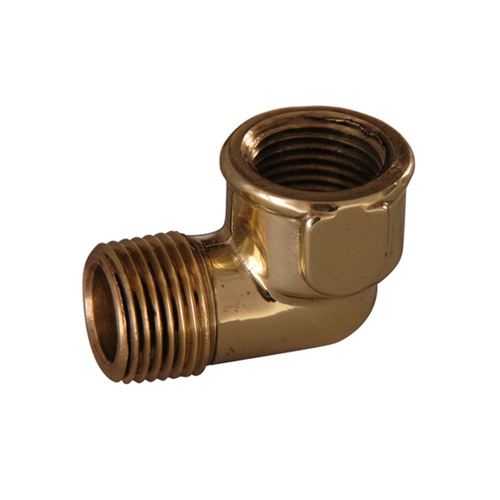 Barclay - Street Elbow, 3/8'' for 4152 Shower Rod, Polished Brass - Polished Brass