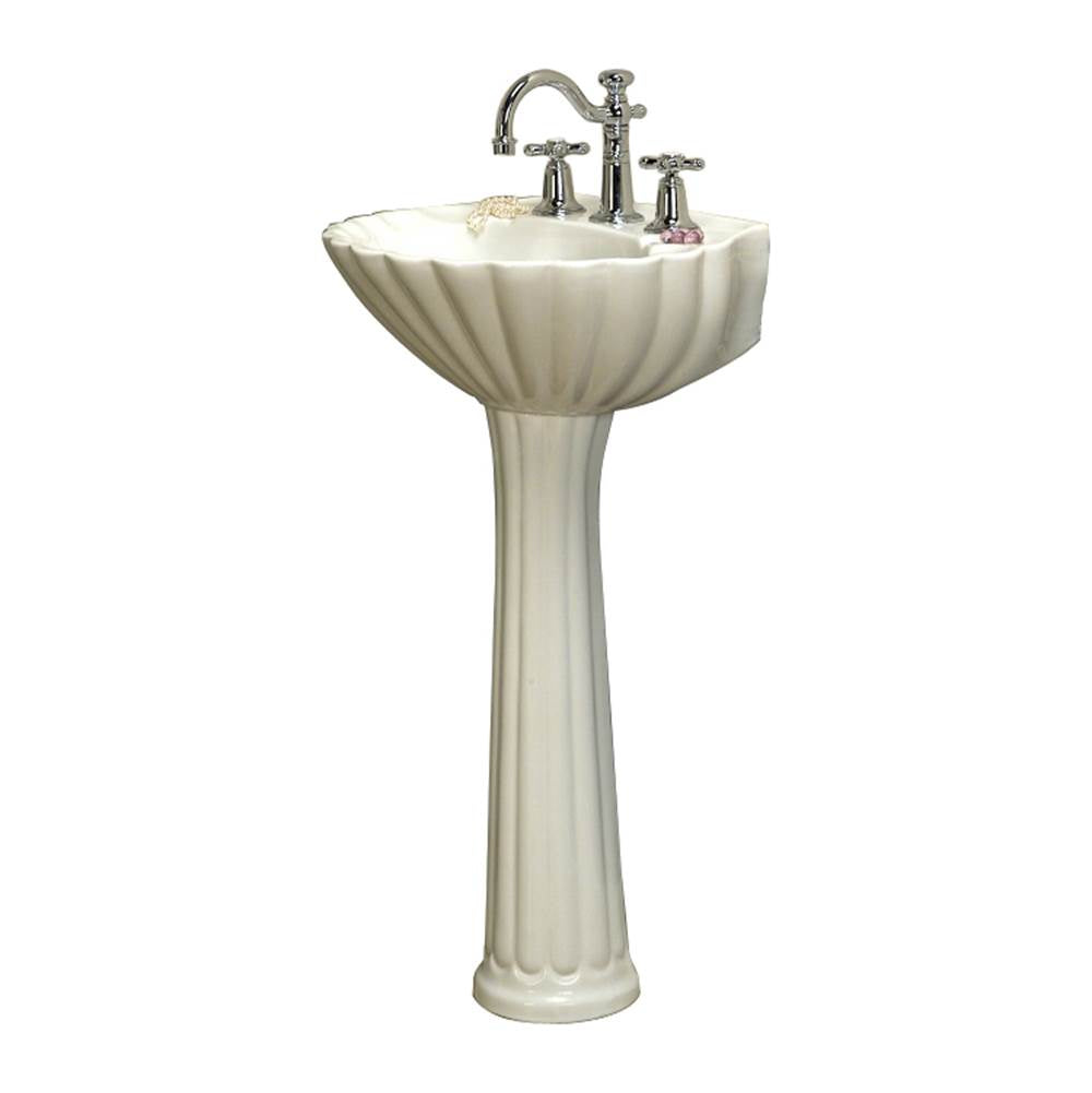 Barclay - Bali Pedestal Lavatory, 4''cc, Bisque - Bisque