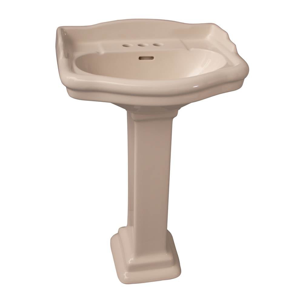 Barclay - Stanford 550 Pedestal Lavatory , 4''cc, Bisque - Bisque