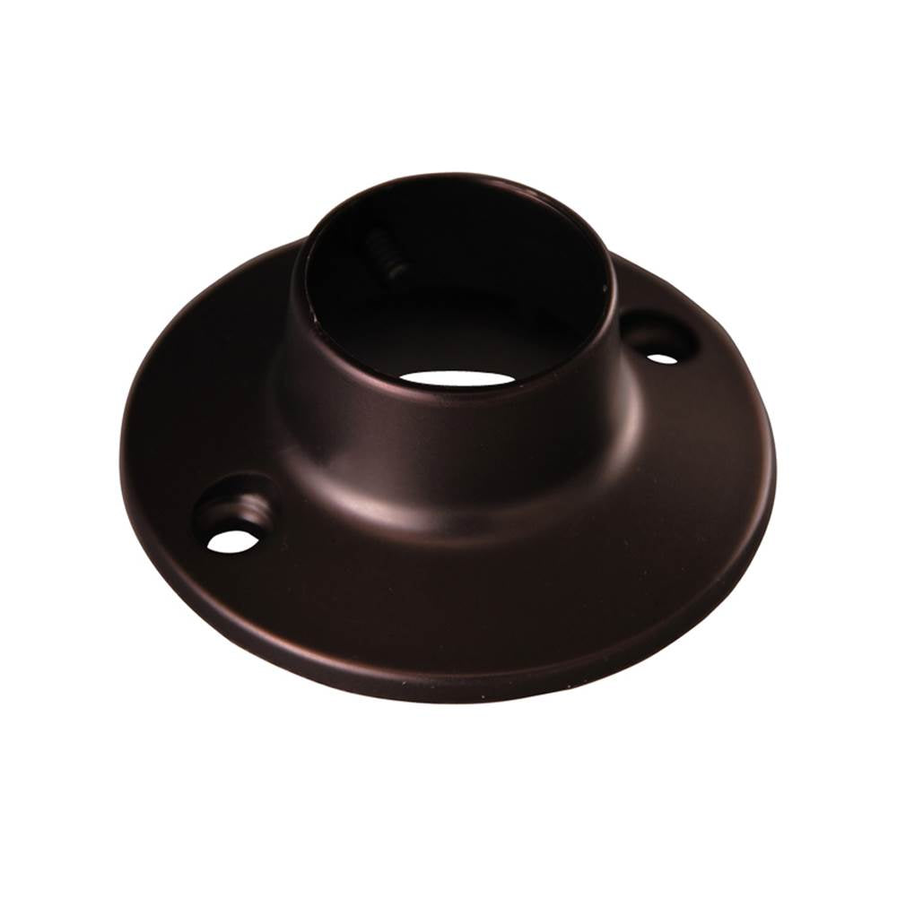 Barclay - Heavy Round Die Cast Flanges, Pair, Oil Rubbed Bronze - Oil Rubbed Bronze