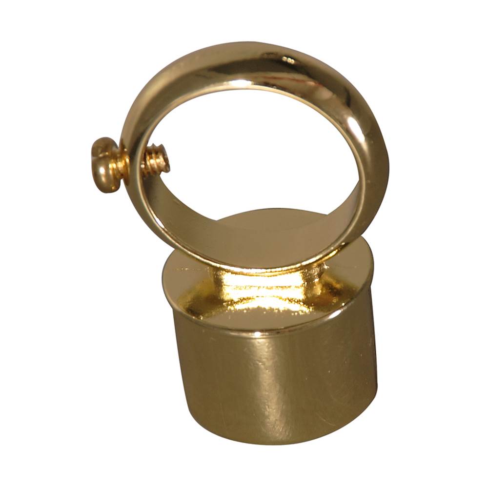 Barclay - D-Rod Connecting Loop Fitting, Polished Brass - Polished Brass
