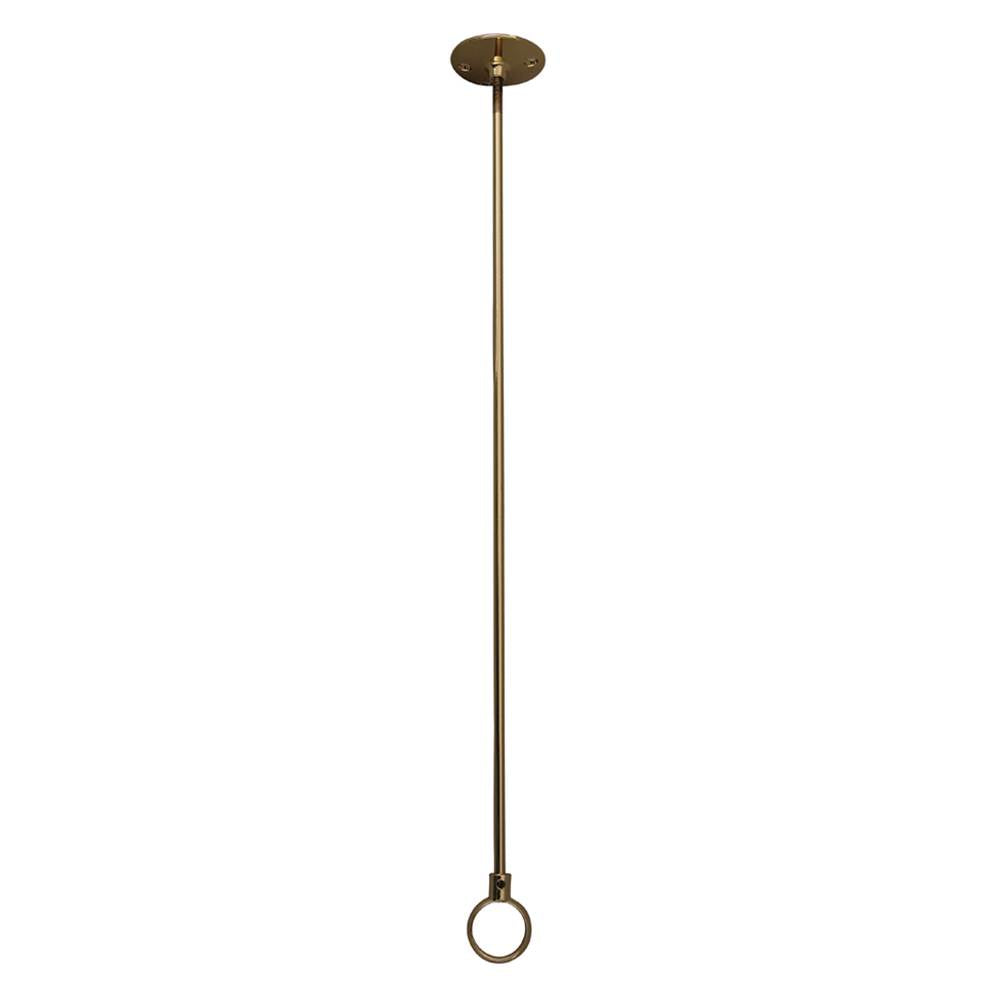 Barclay - Ceiling Support, 36'' w/Flange Adjustable, Polished Brass - Polished Brass