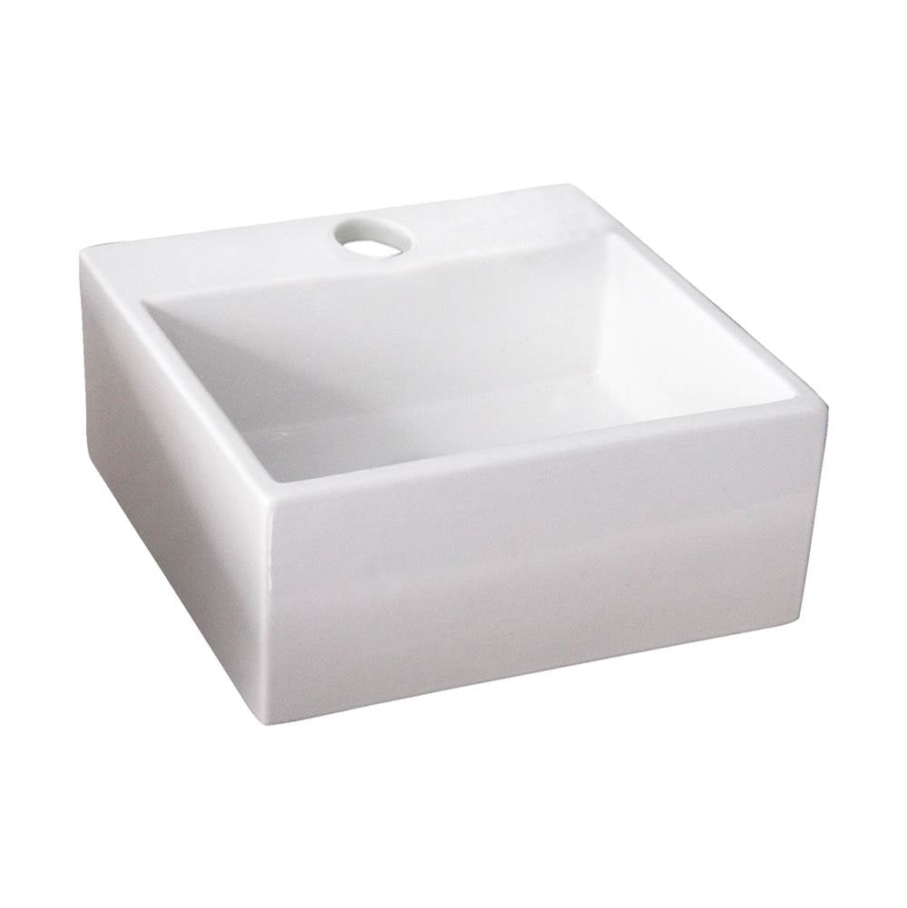 Barclay - Mini Nova Wall-Hung Basin 1-Hole, White - White