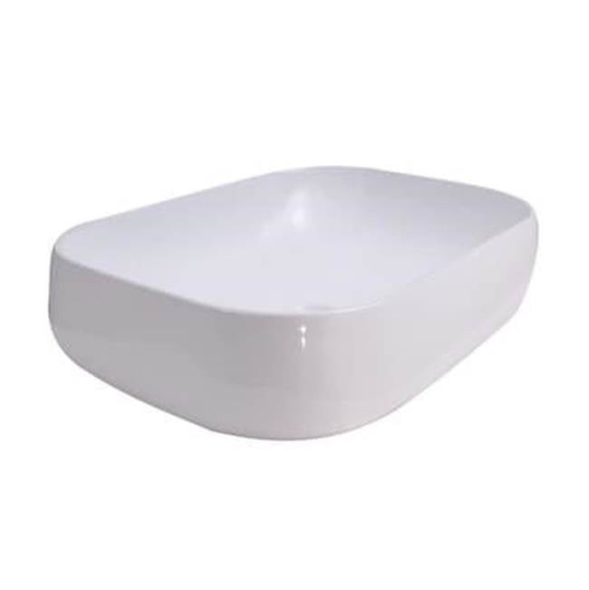 Barclay - Celino 450 Rectangular Above Counter Basin, White - White