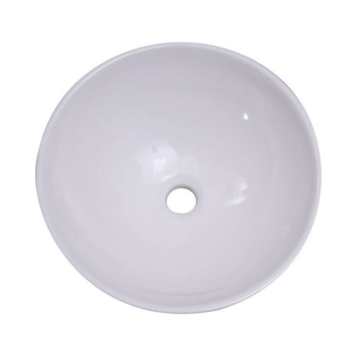 Adelle 16'' Round Above Counter Basin, White