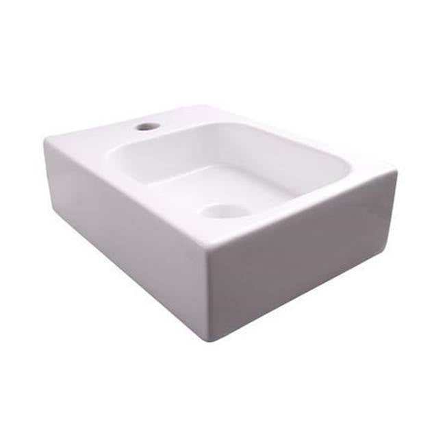 Barclay - Gaston Wall Hung 11'' X 15'', 1 Faucet Holes, White - White