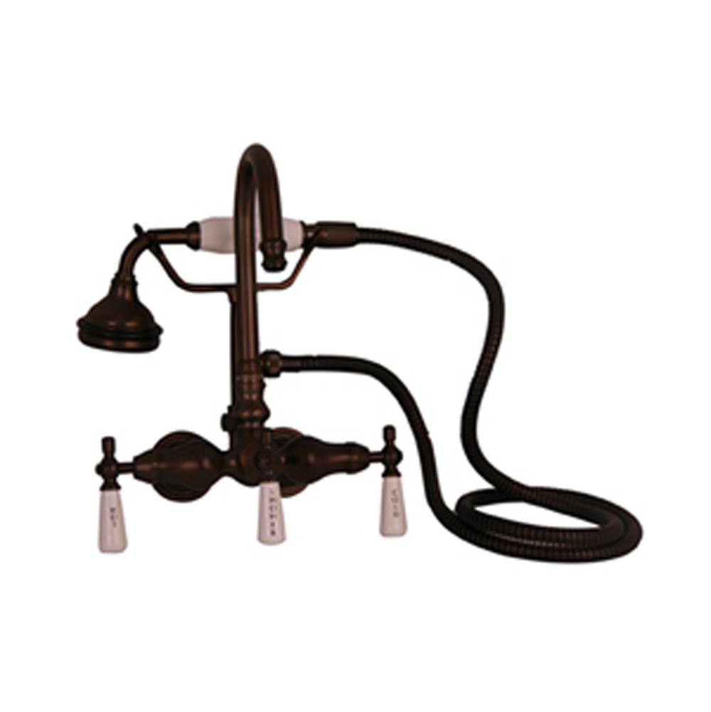 Barclay - Hand Shower Faucet w/Code Spt, Porc Hdles, Oil Rubbed Bronze - Oil Rubbed Bronze