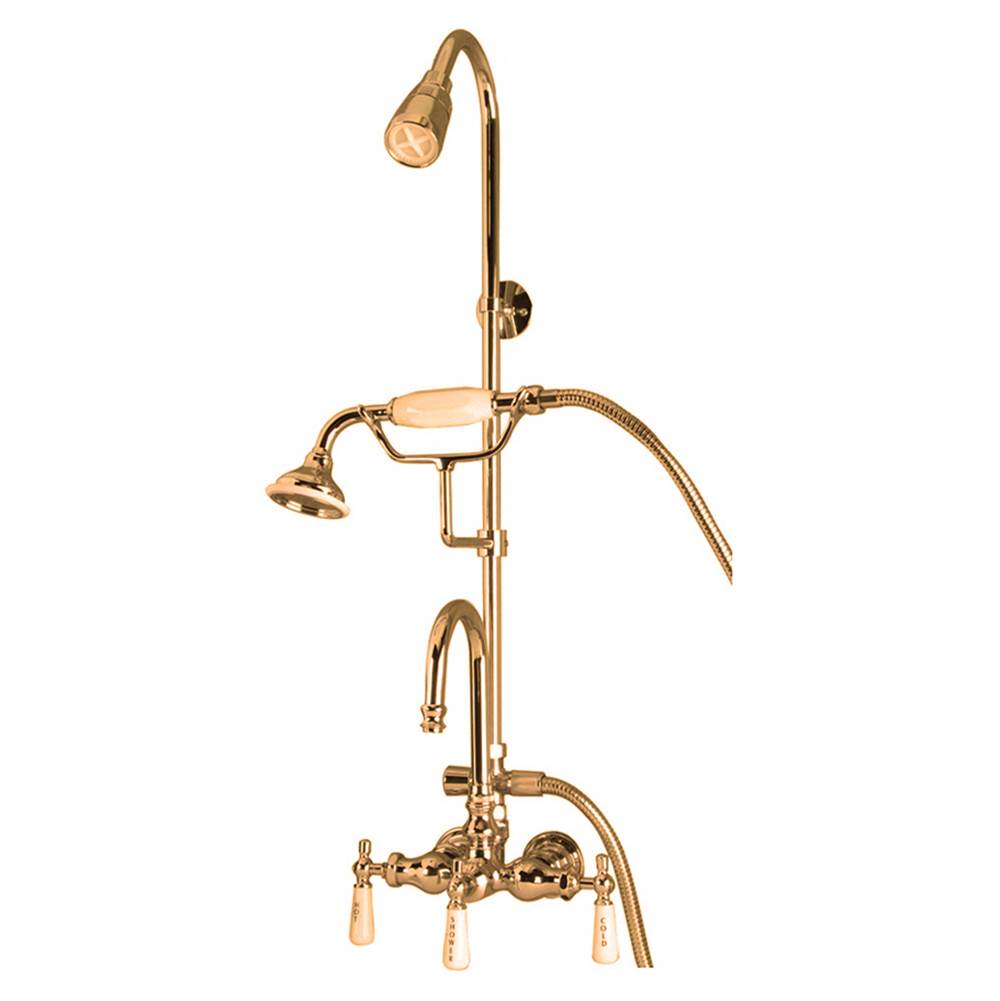 Barclay - Converto Shower w/Handheld Shwr, Riser, Acry Tub, Brass - Polished Brass
