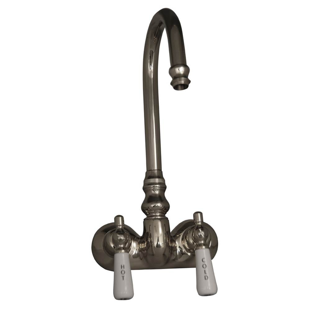 Barclay - Tub Filler w/Code Spout, Lever Porc Handles, Polished Nickel - Polished Nickel