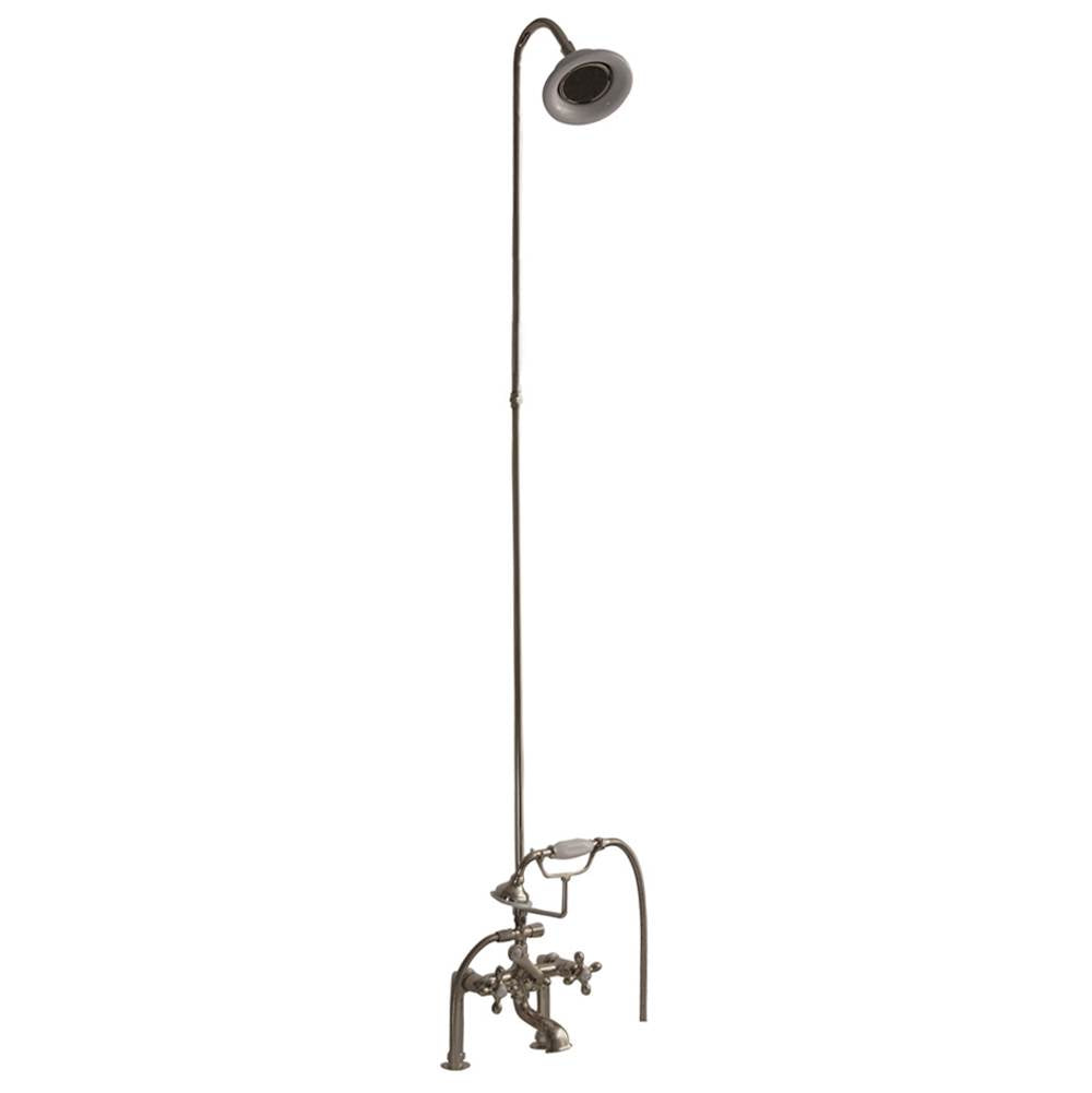 Barclay - Elephant Spout, Riser, Shower head, Crs Hdle, Polishd Nickel - Polished Nickel