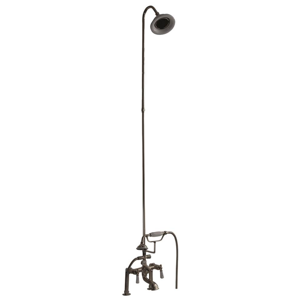 Barclay - Elephant Spout, Riser, Shower head, Lvr Hdle, Polshed Nickel - Polished Nickel