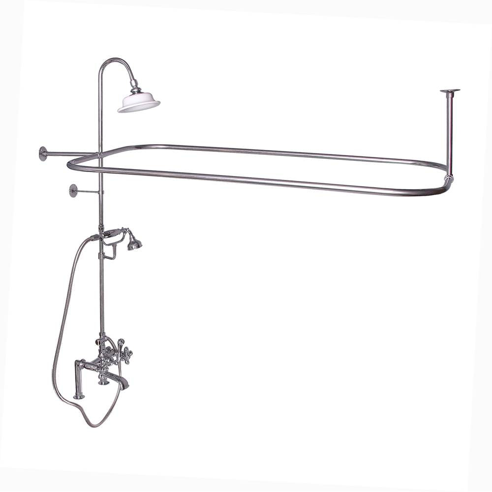 Barclay - Elephant Spout,Shwr Unit,Riser ShwrHead,HandShwr,Cross Hdl,CP - Polished Chrome