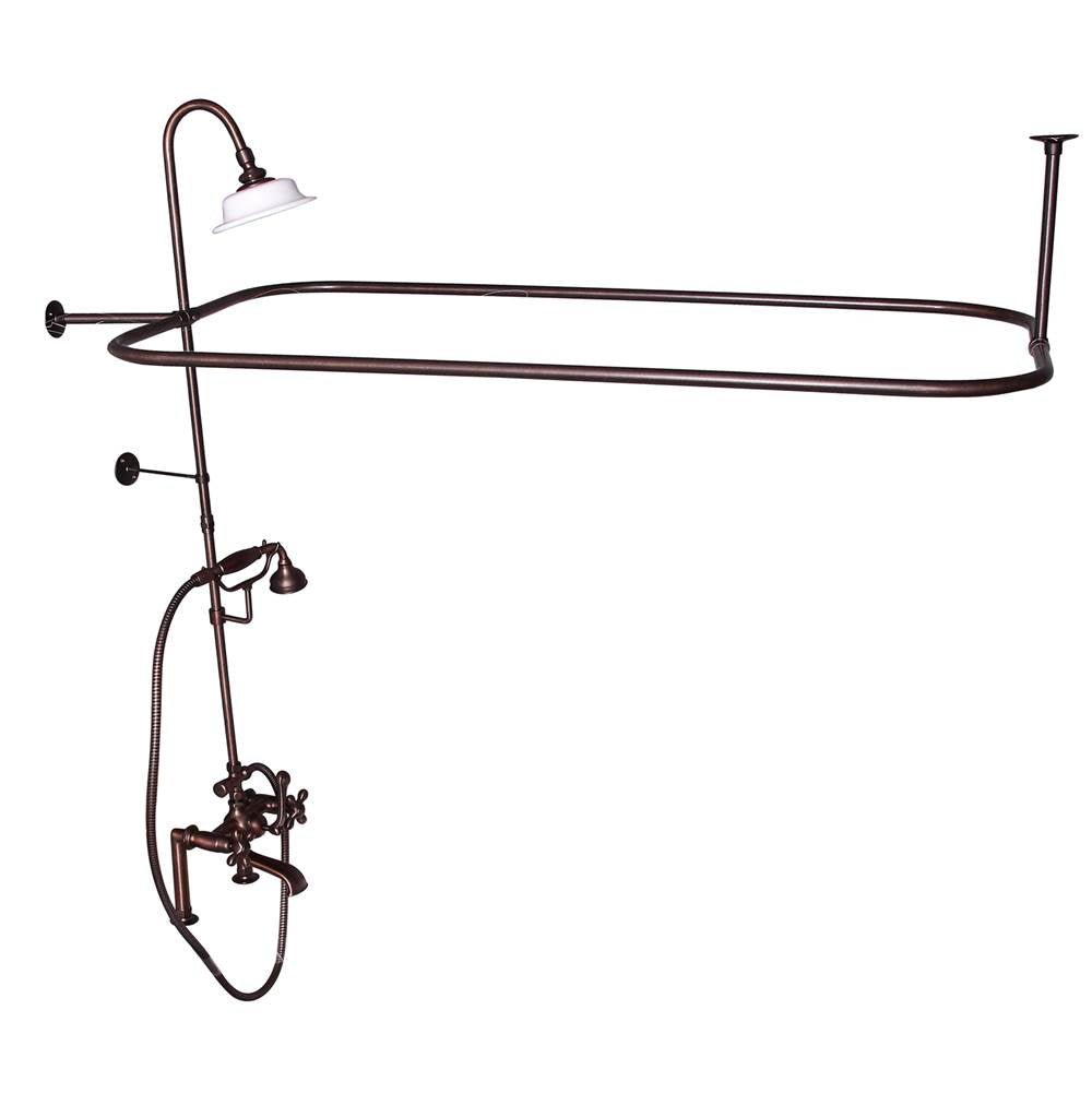 Barclay - Elephant Spout,Shwr Unit,Riser ShwrHead,HandShwr,Crss Hdl,ORB - Oil Rubbed Bronze