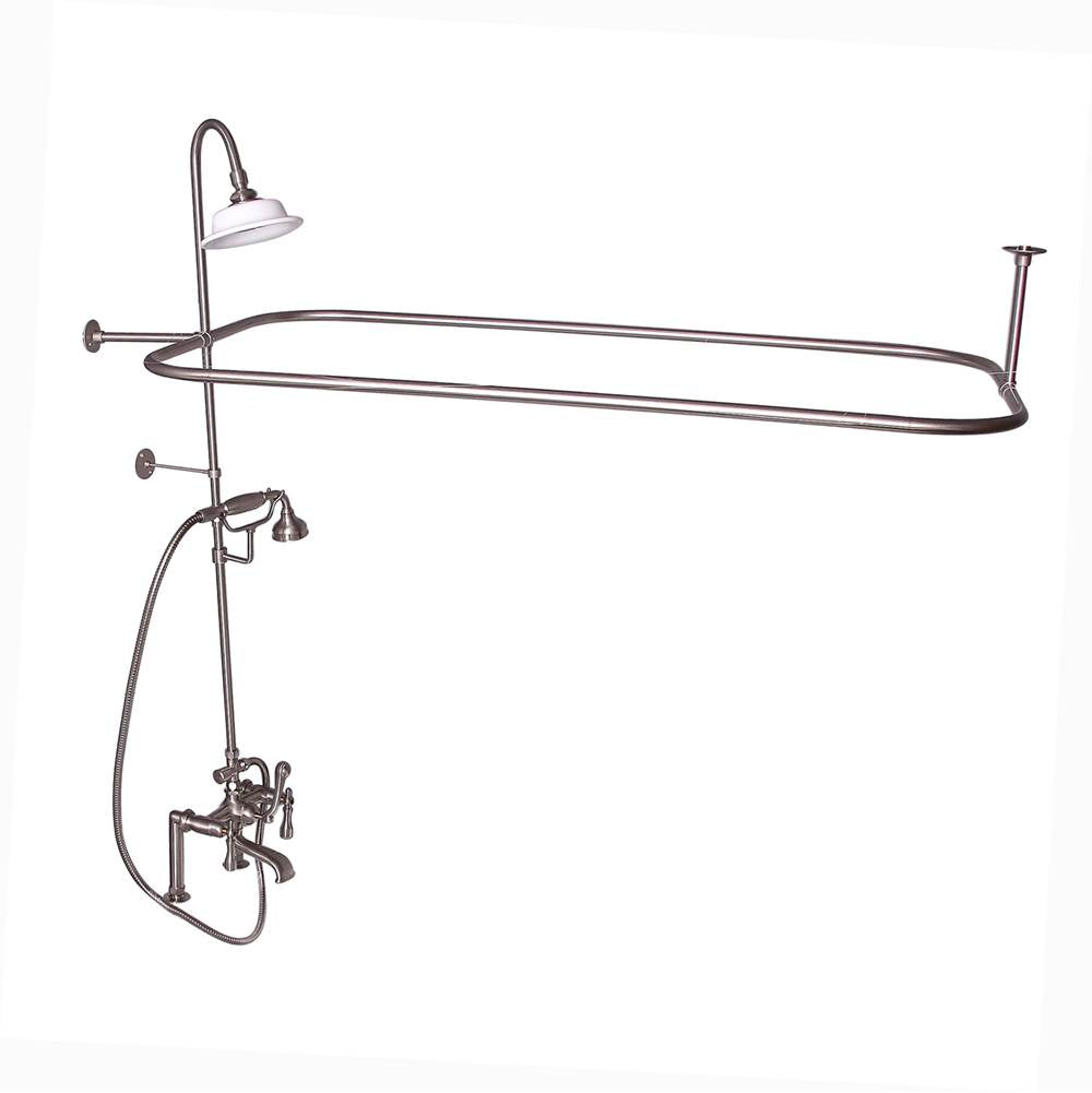 Barclay - Elephant Spout,Shwr Unit,Riser ShwrHead,HandShwr,Lever Hdl,BN - Brushed Nickel