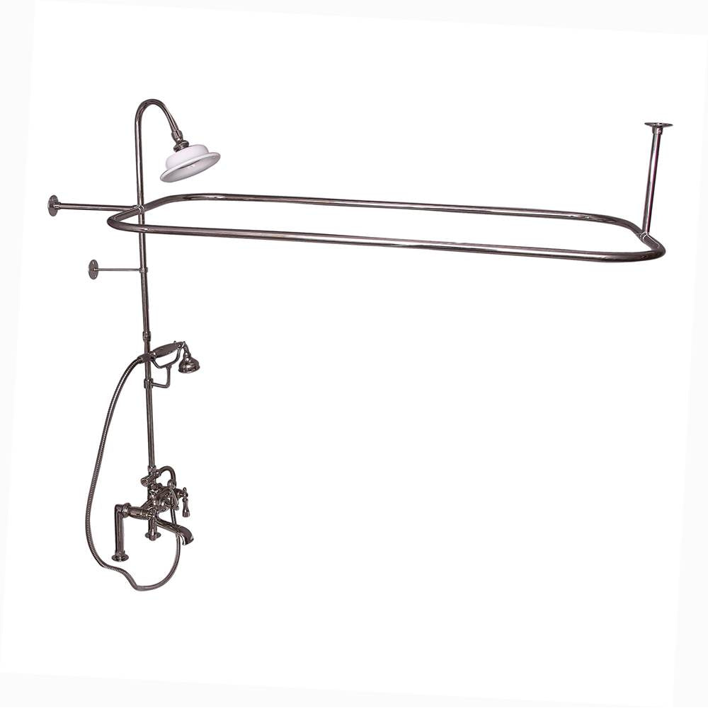 Barclay - Elephant Spout,Shwr Unit,Riser ShwrHead,HandShwr,Lever Hdl,PN - Polished Nickel
