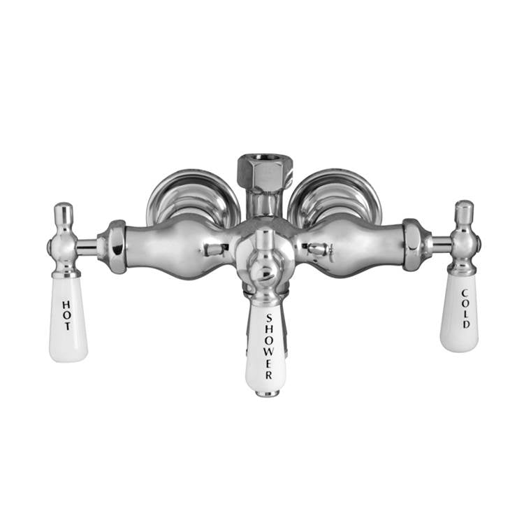 Barclay - Diverter Bathcock, No Riser, Old Style, CI Tub, Pol Chrome - Polished Chrome