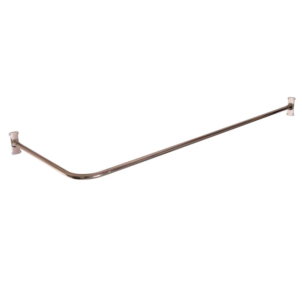 Barclay - 4121 Corner Rod, 66 x 26'', w/Flanges, Polished Nickel - Polished Nickel