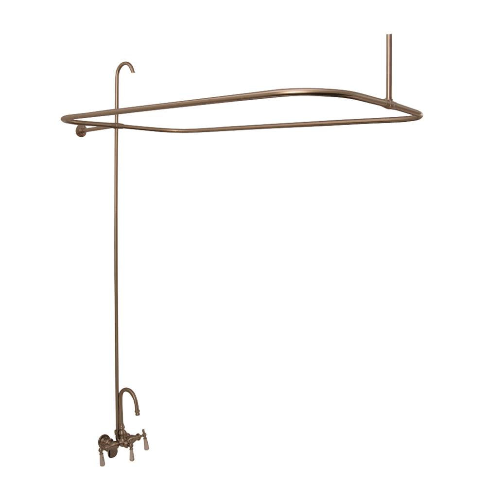 Barclay - Shower Unit for Acryl Tubs, No Showerhead, Brushed Nickel - Polished Nickel