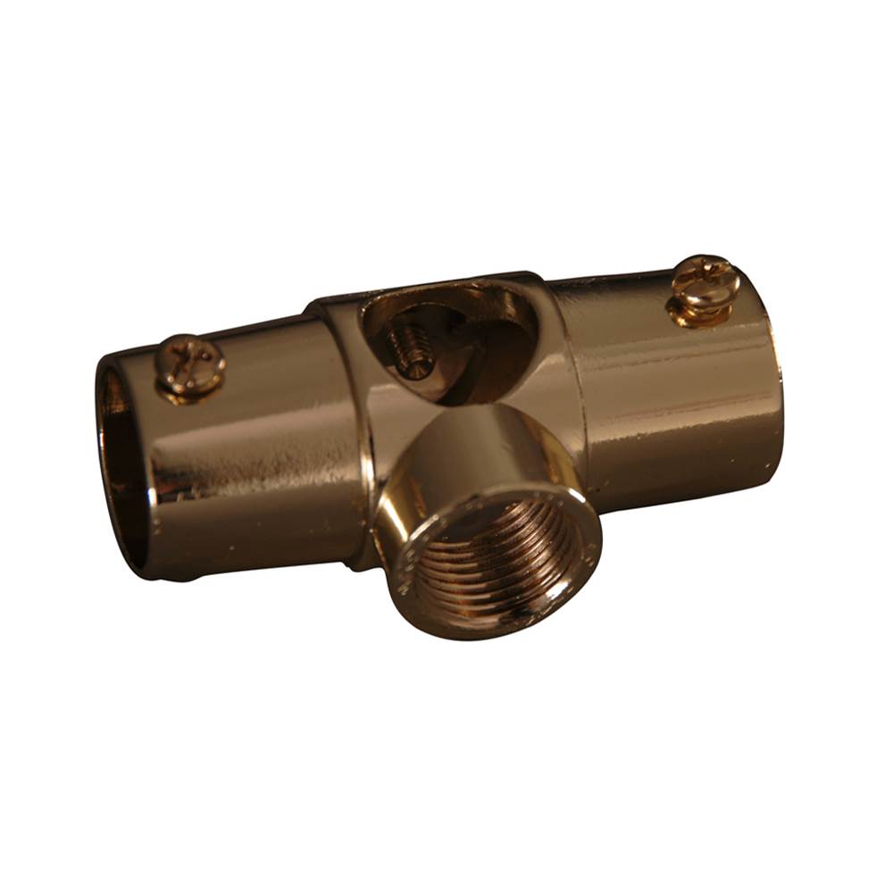 Barclay - Wall Tee for 4150 Rod, Polished Brass - Polished Brass