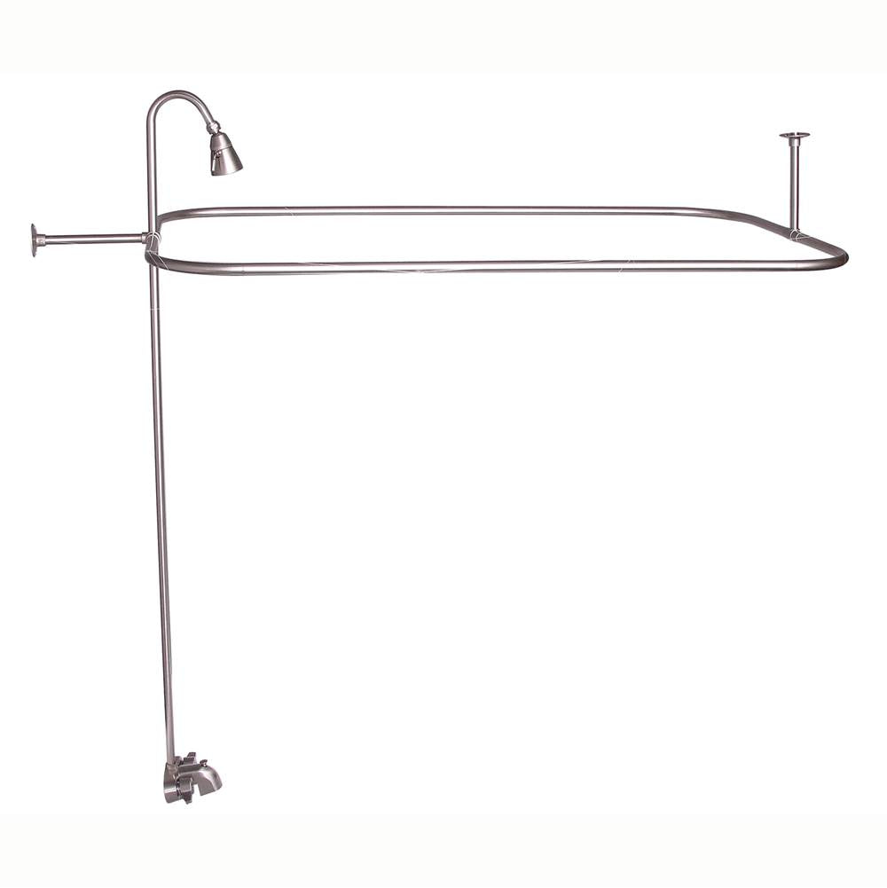 Barclay - Converto Shower w/48'' Rect Rod , Fct, Riser,Brushed Nickel - Brushed Nickel