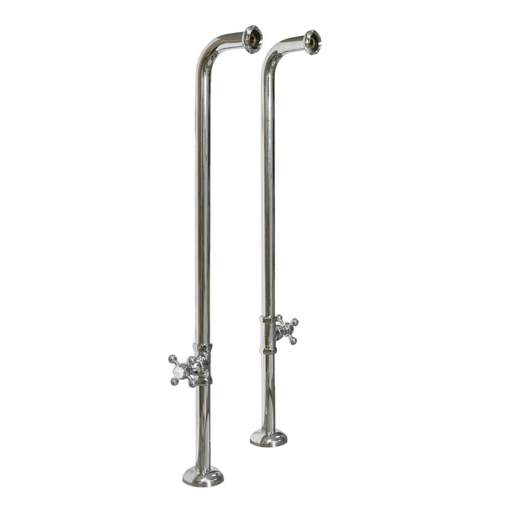 Barclay - 31-1/2'' Freestanding Tub Sup. w/ Stops, Cross Handles-ORB - Oil Rubbed Bronze