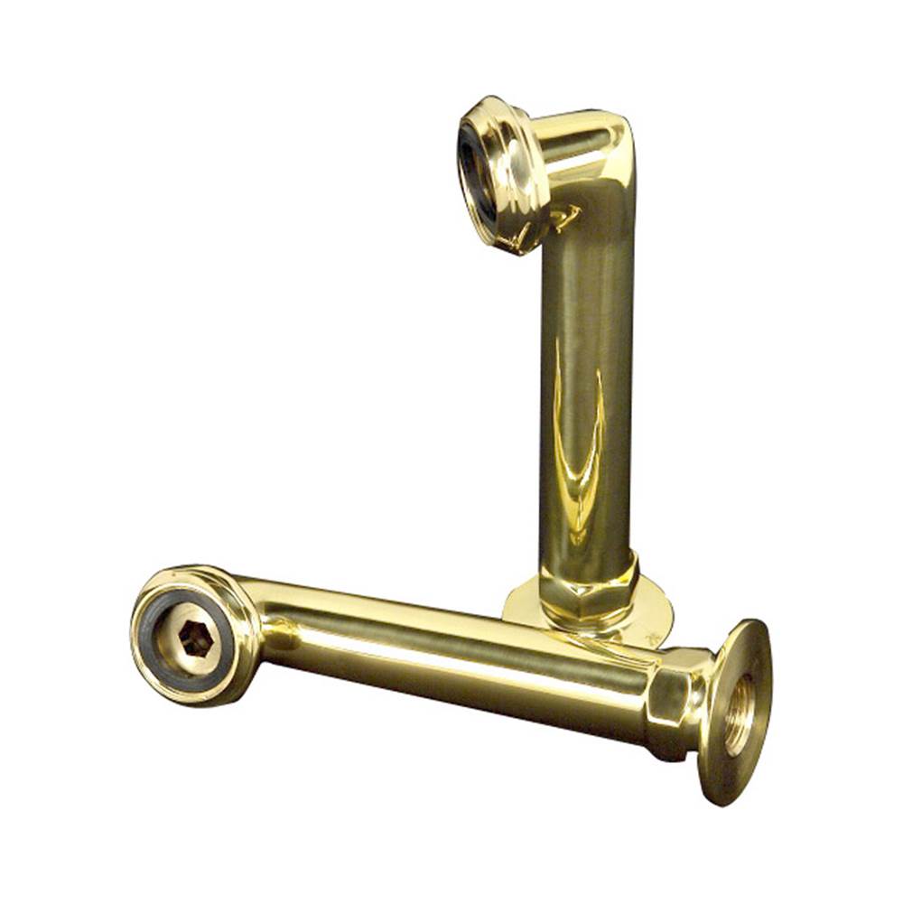 Barclay - Elbows for Deck Mounting, 6'', Pair, Polished Brass - Polished Brass