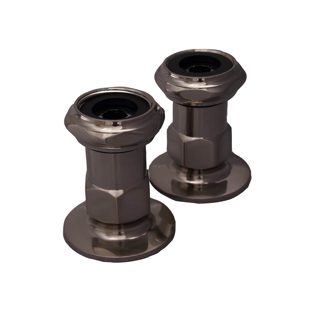 Barclay - Straight 1/2'' Wall Mount Coupler, 1-3/4'' Long-BN - Brushed Nickel