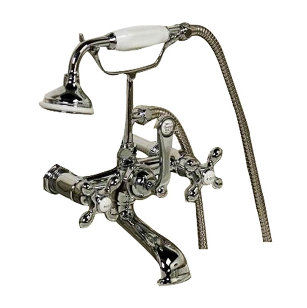 Barclay - Elephant Spout Hand Shower w/ Swvl Mts, Cross Hdls, Chrome - Polished Chrome