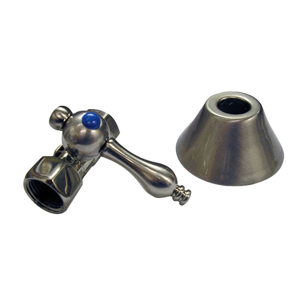 Barclay - Straight Stop w/Flange, 1/2'' Comp x 1/2'' IPS, SET, BN - Brushed Nickel